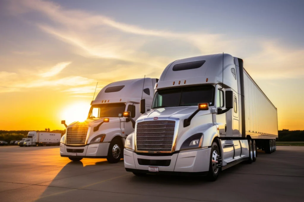 Freight truck on the road